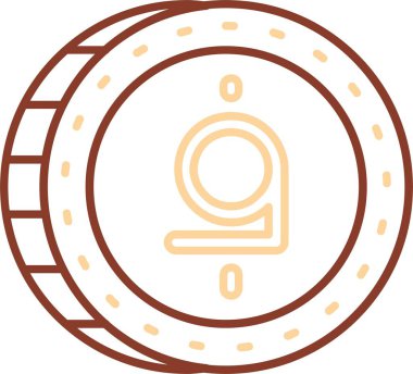 Benzersiz sikke vektör simgesi