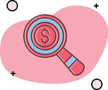 para ve finans konsept simgesi, vektör biçimi