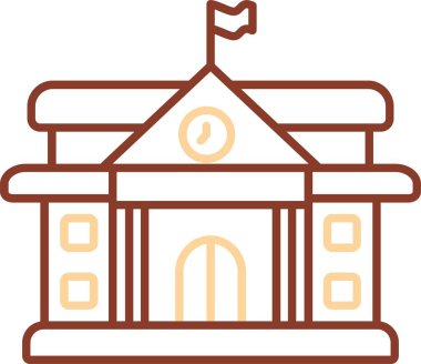 Bina. Web simgesi basit illüstrasyon