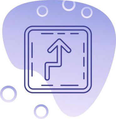 Benzersiz harita işaretleyici vektör çizgisi simgesi