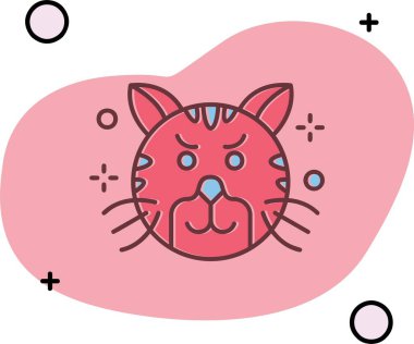 kedi simgesi vektör illüstrasyonu