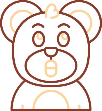 Yüzünde kocaman bir gülümseme olan sevimli bir ayı.