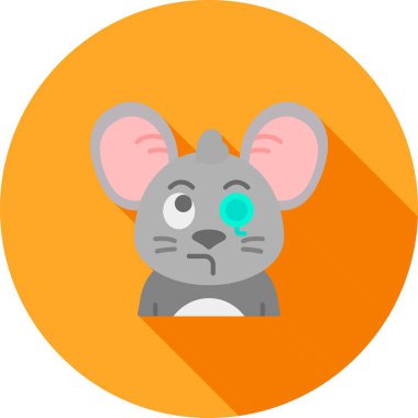 şirin fare, illüstrasyon, beyaz arkaplan üzerindeki vektör.