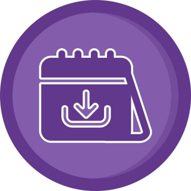 Takvim simgesinin vektör illüstrasyonu