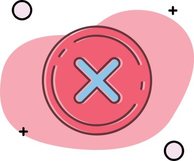 güzel Paskalya yumurtası ve çapraz çizgi vektör simgesi