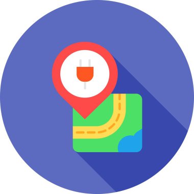 konum haritası simgesi düz biçimli