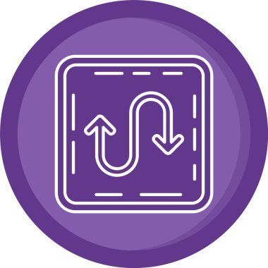 güzel sol ok çizgi vektör simgesi