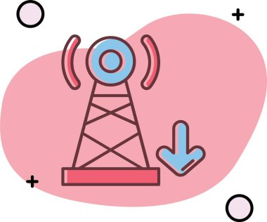 uydu kule tasarım vektörü