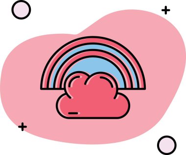 vektör bulut teknolojisi simgesi