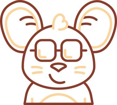 vektör çizgi film şirin kedi simgesi