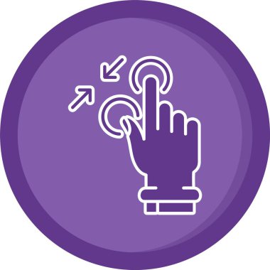 Dokunma simgesinin vektör illüstrasyonu