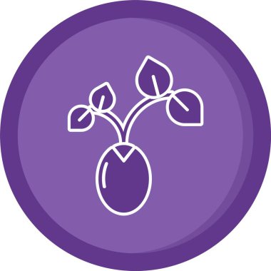 Eşsiz Erik Vektörü Kabartma Simgesi