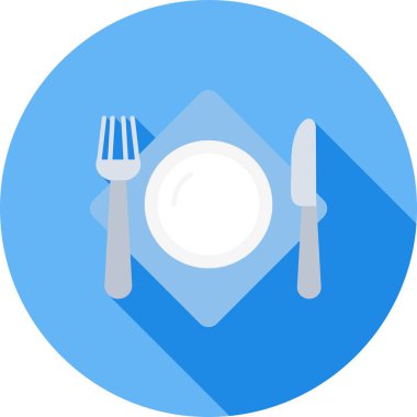 yiyecek düz vektör simgesi