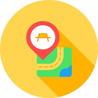 vektör yol simgesi illüstrasyonu