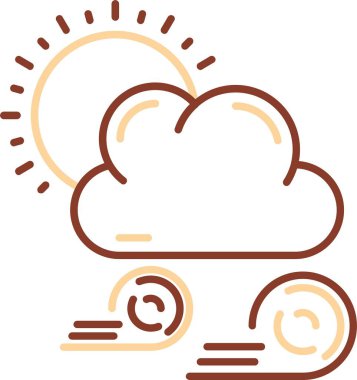 Güneş hava simge vektör çizim