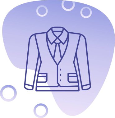 Kostüm simgesinin vektör illüstrasyonu