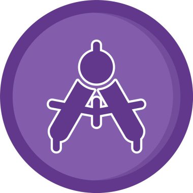 Sırt çantası vektör simgesine sahip eşsiz bir adam