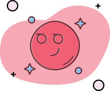 Ay, yıldızlar, uzay, gezegenler, güneş, evren, uzay, evren ikonu. vektör simgesi belirlendi