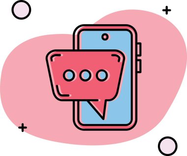Smartphone Simgesi, vektör illüstrasyonu