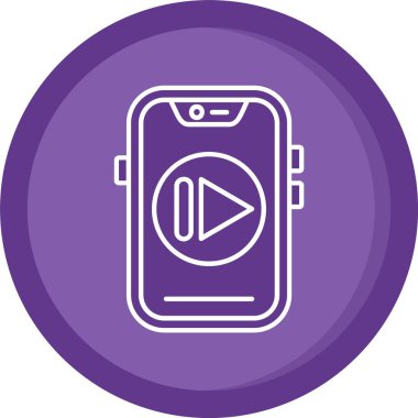 Benzersiz mobil saat vektör simgesi