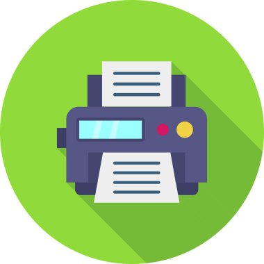 yazıcı simgesi, vektör illüstrasyonu basit tasarım