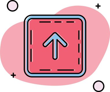 Sol yön ok simgesi tasarım vektörü