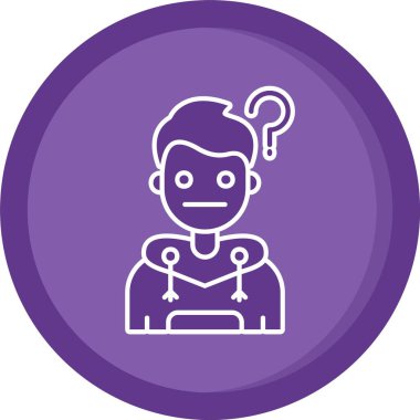 Benzersiz erkek avatar vektör simgesi