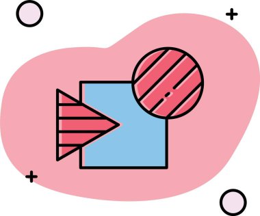 Kalp ikonu. Vektör illüstrasyonu