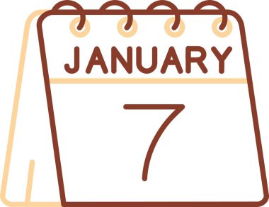 1 Ocak takvim simgesi tasarım vektörü