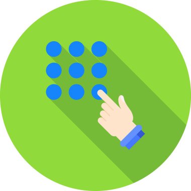 Mavi topu tutan bir elin vektör çizimi