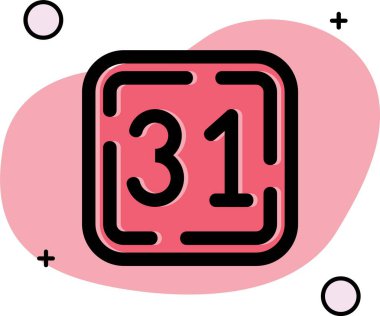 4 numaralı simge tasarım şablonu vektörü