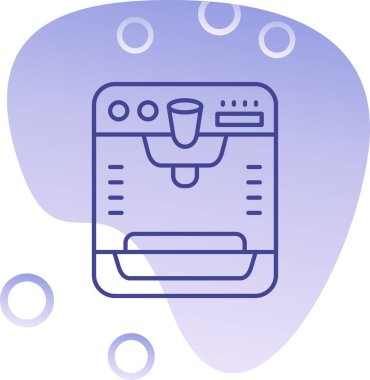 benzersiz radyo makinesi çizgi vektör simgesi