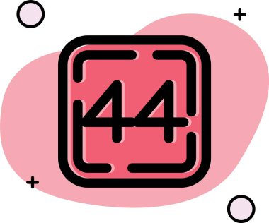 45 tarihli simge tasarım vektör şablonu