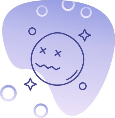 Benzersiz ay ve bulut vektör simgesi