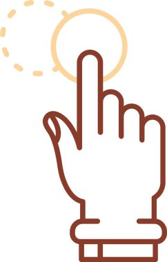 Kırmızı kurdele tutan bir elin vektör çizimi