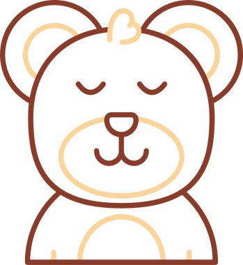 Şirin küçük ayı, vektör çizimi