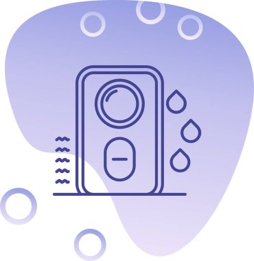 Klima kontrol renk çizgisi simgesi. Klima. Klima sistemi. Web sayfası için pictogram, uygulama, ui. gui tasarım ögesi