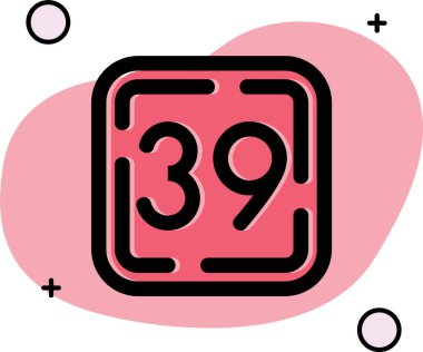 25 randevu ikonu. 3 numara 3 vektör simgesi