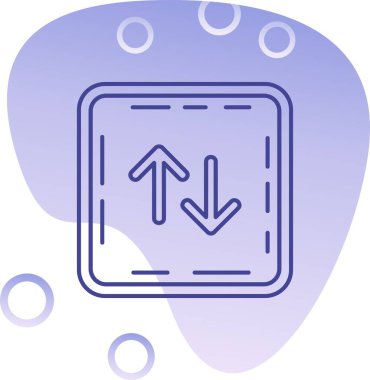 Benzersiz hava balonu vektör çizgisi simgesi