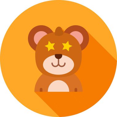 Hayvanların sevimli ayı simgesinin vektör çizimi