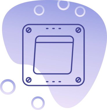 çip simgesi. Web için basit elektronik çip vektör simgeleri çizimi