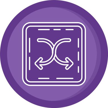 Yol işareti simgesinin vektör illüstrasyonu