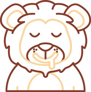 Tatlı çizgi film ayısının vektör çizimi