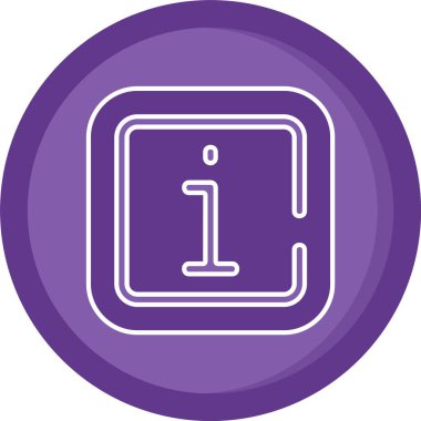 Benzersiz harf I çizgi vektör simgesi