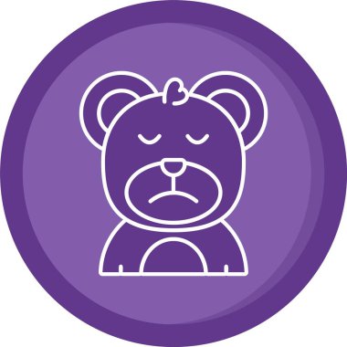 Ayı yüz simgesinin vektör illüstrasyonu