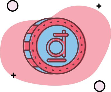 Alfabedeki bir harfin vektör illüstrasyonu