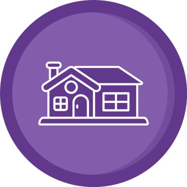 Güzel Ev Vektörü Kabartma Simgesi