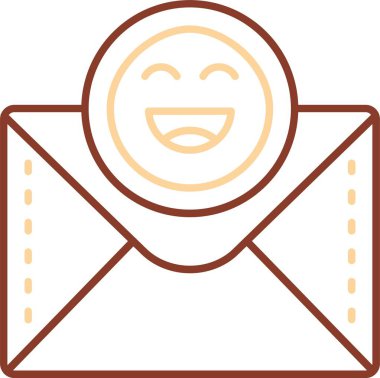 Zarflı mutlu bir yüzün vektör çizimi