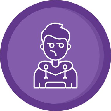 Maske simgesi olan bir adamın vektör illüstrasyonu