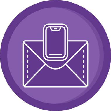 e- posta iletisi simgesi, vektör illüstrasyonu